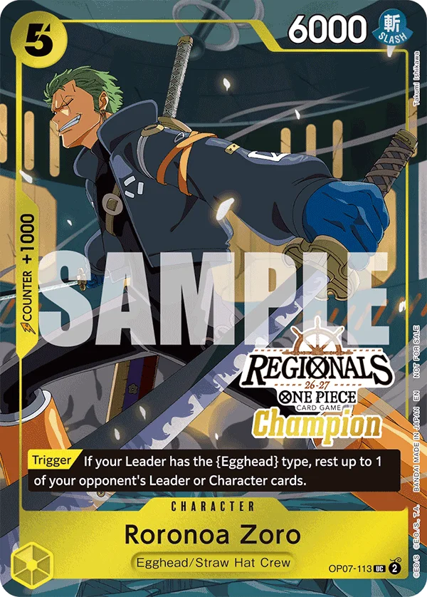 Roronoa Zoro (Regionals Champion Card Set 26-27)