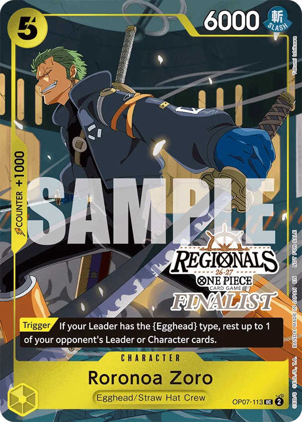 Roronoa Zoro (Regionals Finalist Card Set 26-27)