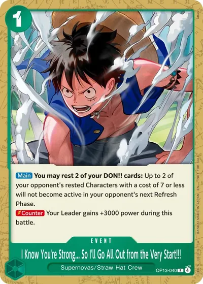 I Know You're Strong... So I'll Go All Out from the Very Start!!! (Tournament Pack 2026 Vol. 4)