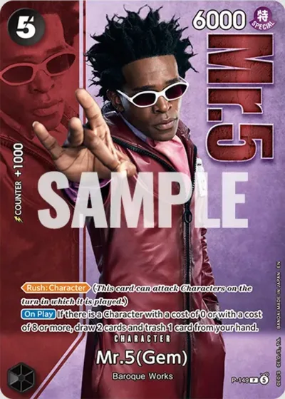 Mr.5 (Gem) (Premium Card Collection -Live Action Edition Vol.2 Baroque Works-)