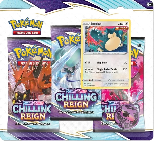 Chilling Reign: Snorlax 3-Pack Blister