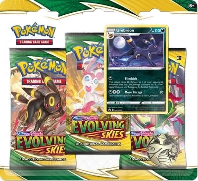 Evolving Skies: Umbreon 3-Pack Blister