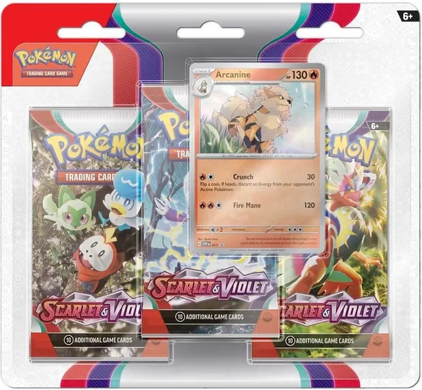 Scarlet & Violet: Arcanine 3-Pack Blister