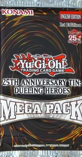 25th Anniversary Tin: Dueling Heroes Mega Pack Booster