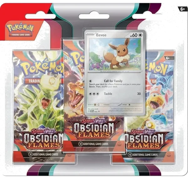 Obsidian Flames: Eevee 3-Pack Blister