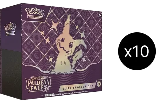 Paldean Fates 10 Elite Trainer Box Case
