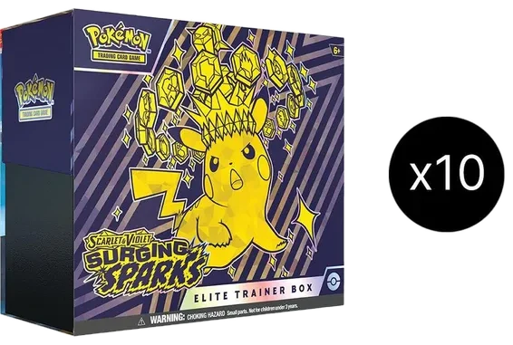 Surging Sparks 10 Elite Trainer Box Case
