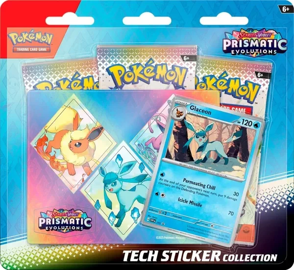 Prismatic Evolutions: Glaceon Tech Sticker Collection