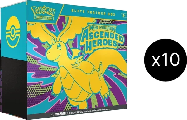 Ascended Heroes 10 Elite Trainer Box Case