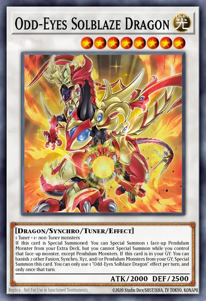 Odd-Eyes Solblaze Dragon