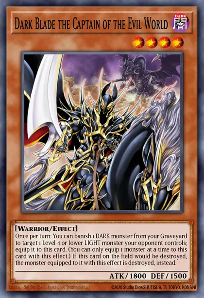 Dark Blade the Captain of the Evil World
