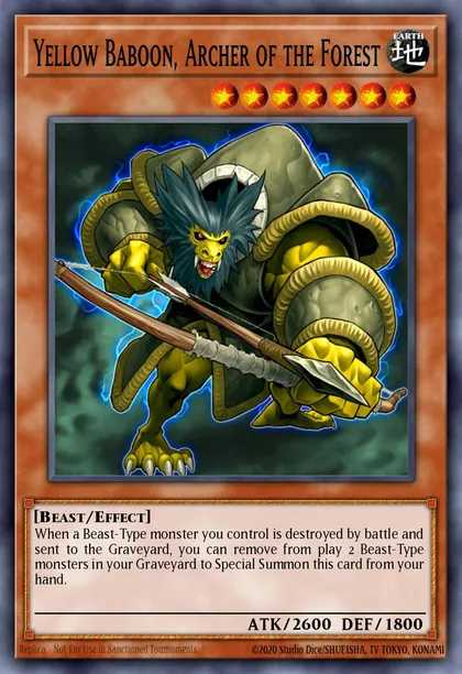 Yellow Baboon, Archer of the Forest