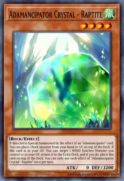 Adamancipator Crystal - Raptite