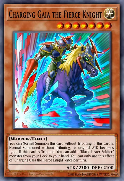 Charging Gaia the Fierce Knight