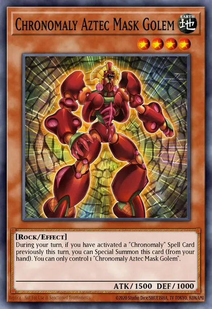 Chronomaly Aztec Mask Golem